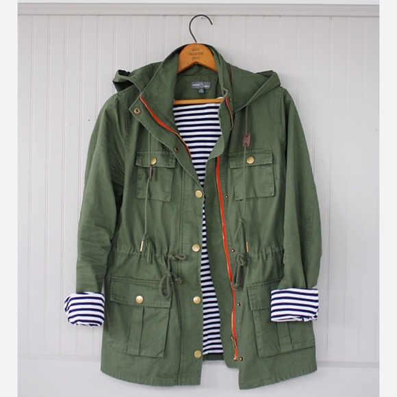 41 Hawthorn Jackets & Blazers - 41 Hawthorn Chaplin Essentials Lined Hooded Anorak Jacket in olive green medium